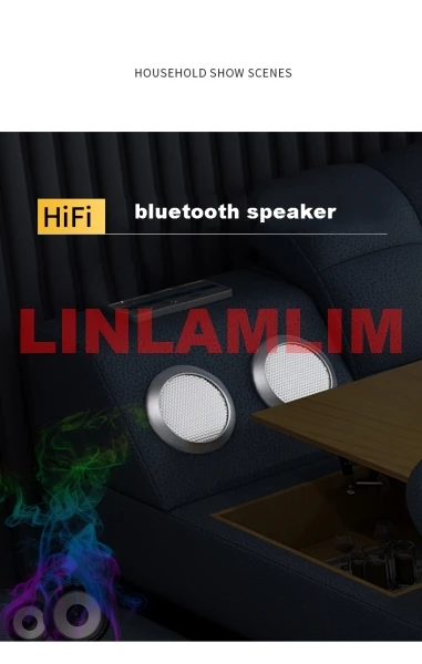 多機能レザーベッドフレーム,布張りマッサージ,Bluetooth