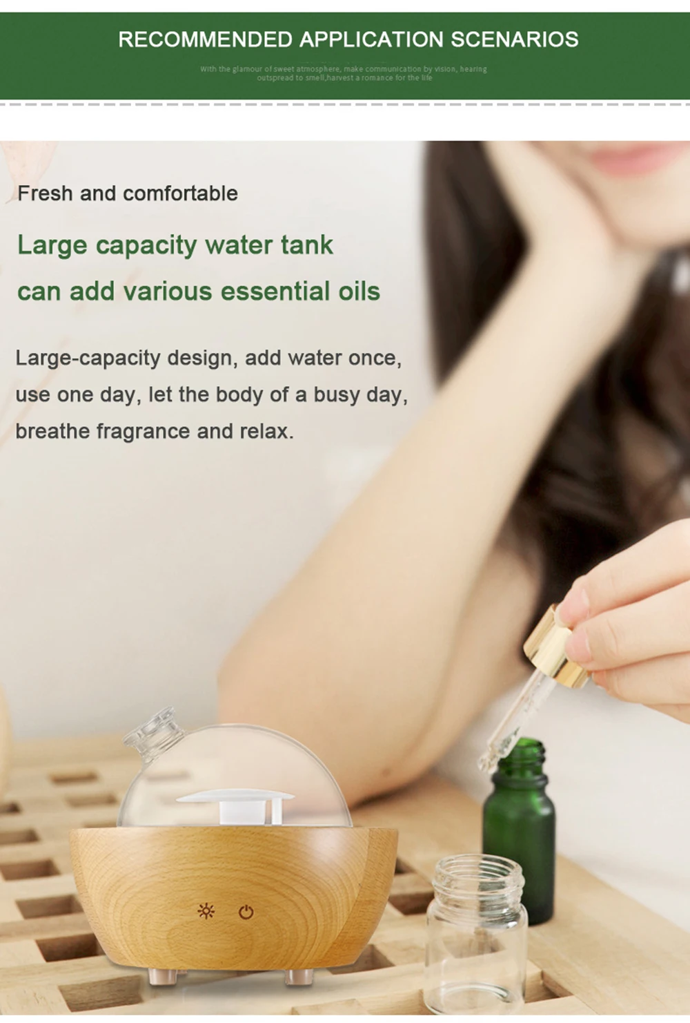 Aroma Diffuser With Essential Oil Atomiser And 7 Colour Lights_voghion.com
