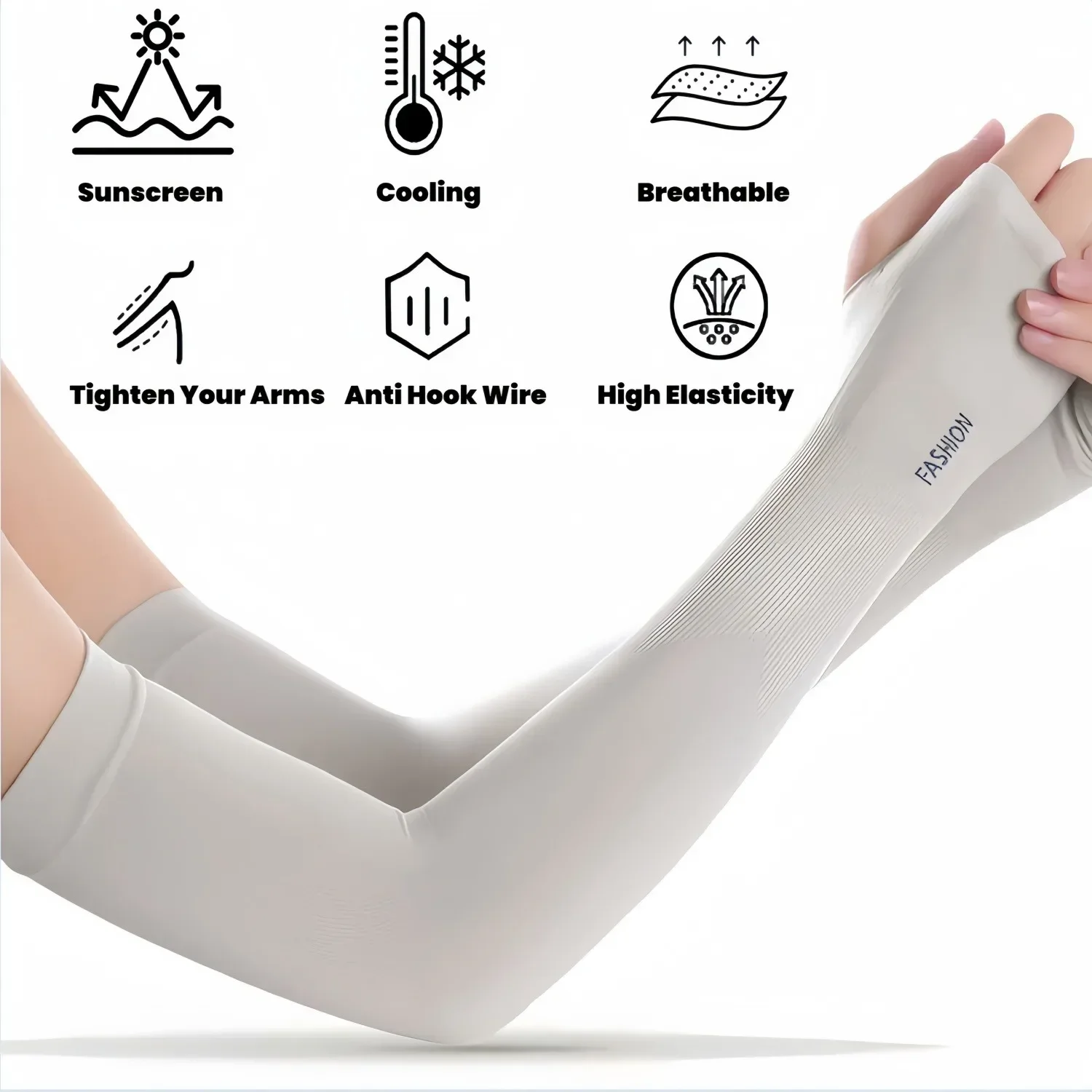 1 Pair Ice Silk Sun Protection Arm Covers Unisex Elbow Cover Outdoor Cycling Running Fishing Driving Cool Anti-UV Arm Sleeves sun protection arm sleeves arm sleeves