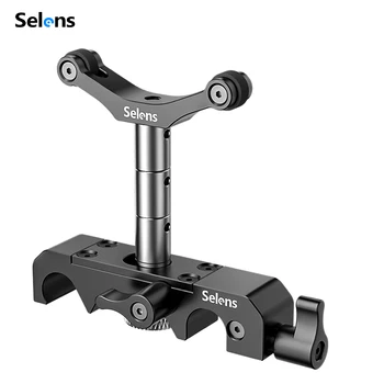 Supporto per obiettivo fotocamera Selens, struttura di supporto a forma di V Supporto per obiettivo universale Base opzionale a doppio condotto con doppio stelo da 15/20 cm