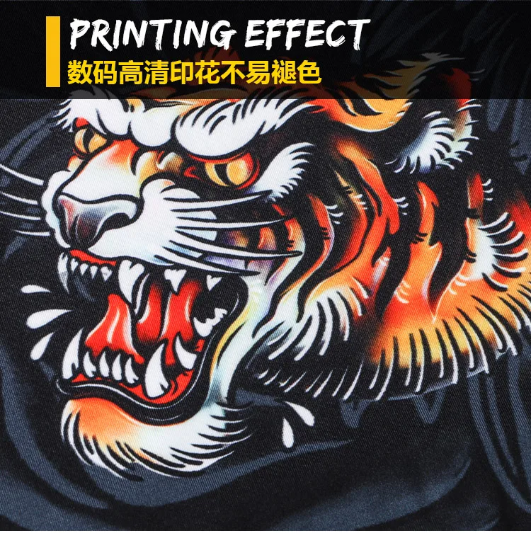 Herren Sporttraining T-Shirt Chinese Dragon Elements Sommer Bodybuilding Training T-Shirt Outdoor Sport Slim Fit Kurzarm – Detail 3