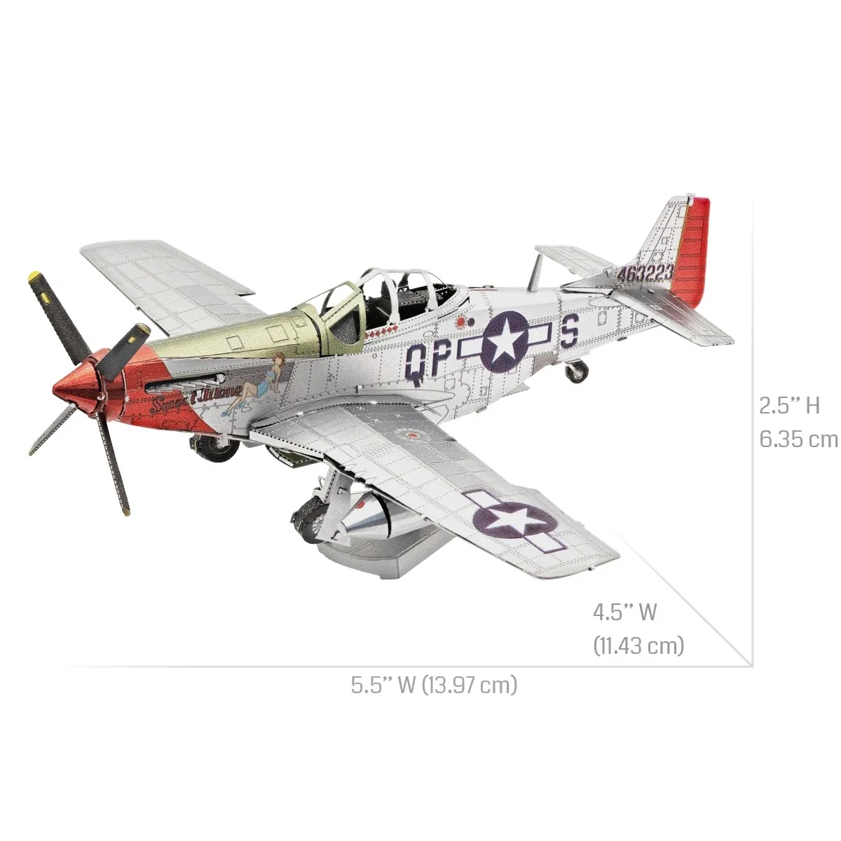 P-51D 3D Metal Puzzle model kits DIY Laser Cut Puzzles Jigsaw Toy 6