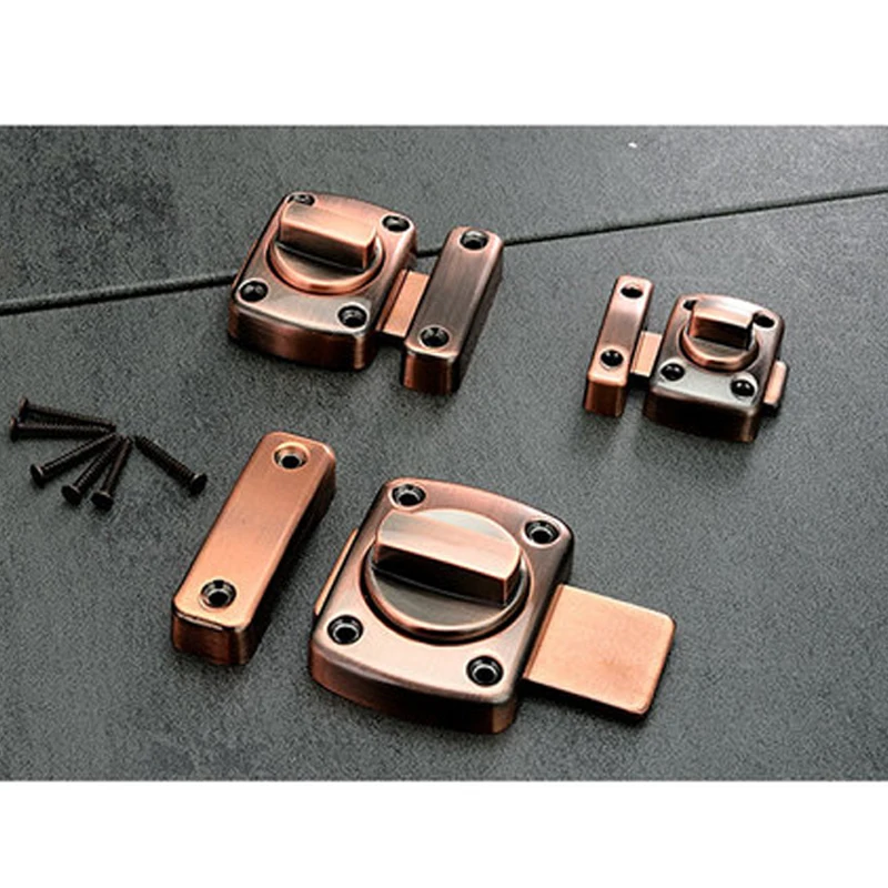 Universal Door Latch Zinc Alloy Door Buckle Bedroom Bathroom Deadbolt Anti-theft Lock door latch
