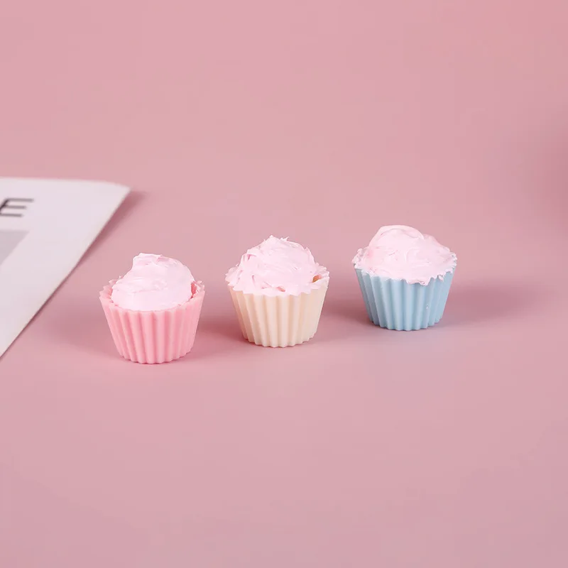 10Pcs/set 1:12 Dollhouse Miniature Cup Cake Mold Mini Muffin Cupcake Baking Molds Modle Toy Kitchen Doll House Decor Accessories
