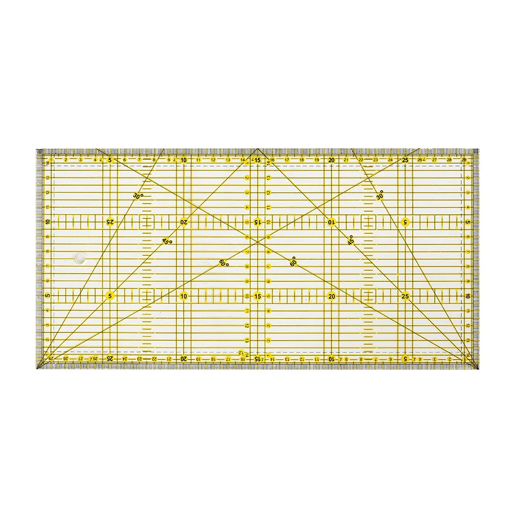 30x15 Cm 패치 워크 눈금자 퀼트 도구 고급 아크릴 소재 투명 눈금자 규모 학교 SupplieCutting 눈금자