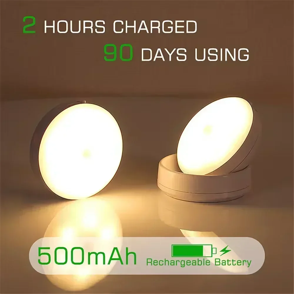 Xiaomi Night Lamp With Motion Sensor Night Light Rechargeable Wireless Led 360 Rotating Magnetic For Kitchen Room Bedside Table 4