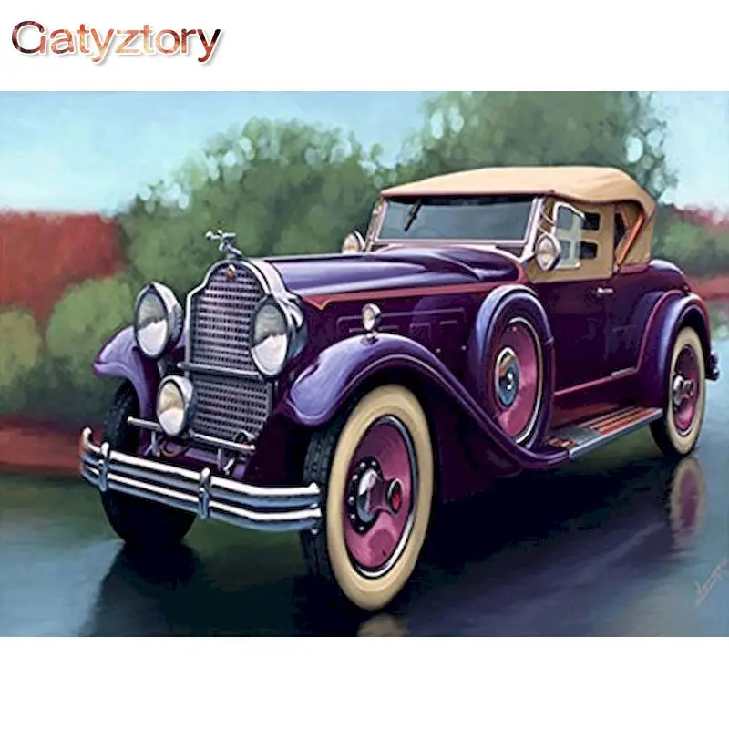 

GATYZTORY Frame Picture Car Diy Painting By Numbers Acrylic Paint By Numbers Wall Art Picture By Numbers 60x75cm Home Decors