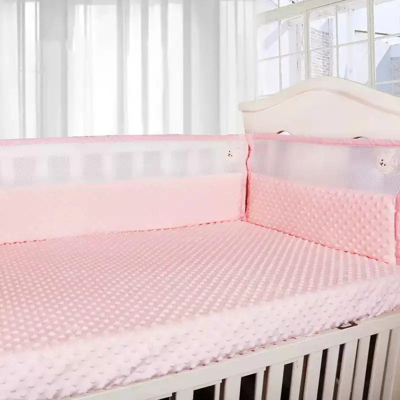 Foldable Winter Summer Double-purpose Baby Bumper One-piece Crib Bumper Anti-collision High Elastic Cotton Newborn