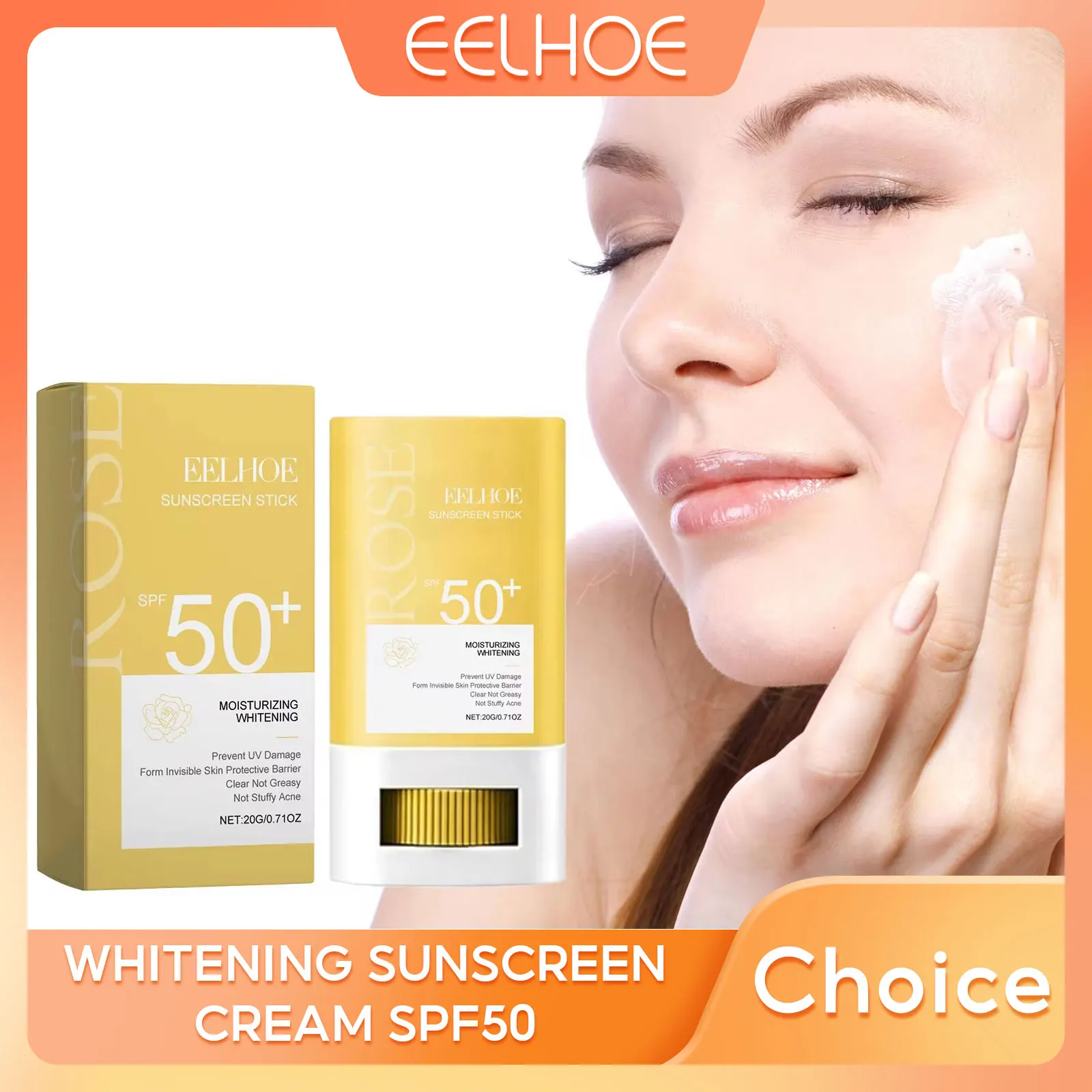 EELHOE Sunscreen Whitening Cream Spf50 Uv Protection Sunblock Brightening Face Body Blenching Skin Care Sun Protection Cream 20g