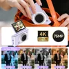 4K Digital Camera 75MP for Photography and Video Autofocus Anti-Shake Vlog Camera 180° Flip Screen with Flash 16x Digital Zoom