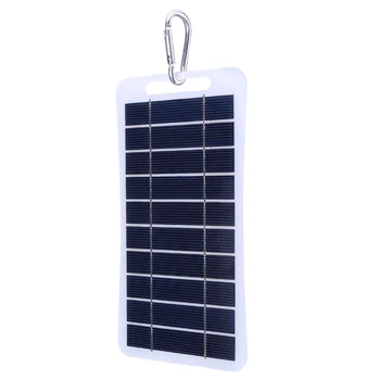 2W 5V Portable Solar Panel USB Battery Charger Power Emergency Panel Waterproof Phone Power Bank for Camping Backpacking Hiking 3