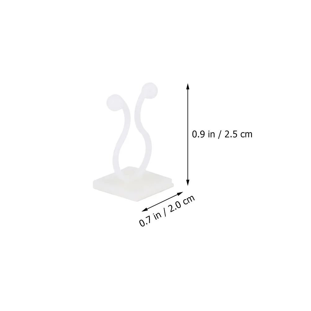 100 Pcs Plant Clips Wall Mount Holder Stick White Resin Climbing Support Indoor