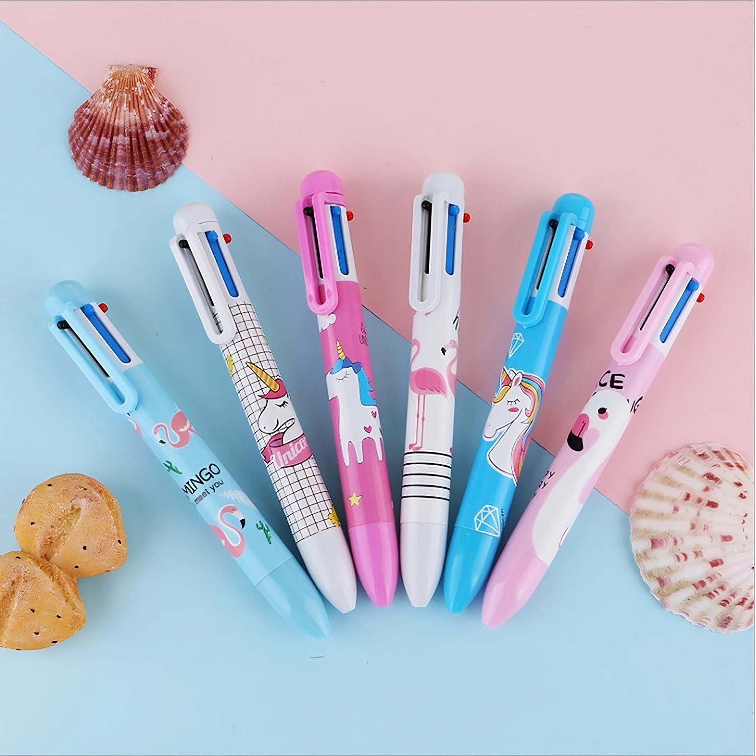 

6 Color Ballpoint Pen Cartoon Random 1PC