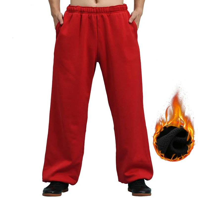 Winter Thicken Tai Chi Pants Wushu Clothing Kung Fu Trousers Martial Art Uniform Breathable Elastic Waist