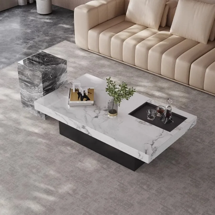 

Unique Living Room Coffee Table Modern Sofa Stone Book Coffee Table Home Platform White Italian Luxury Set Couchtisch Furniture