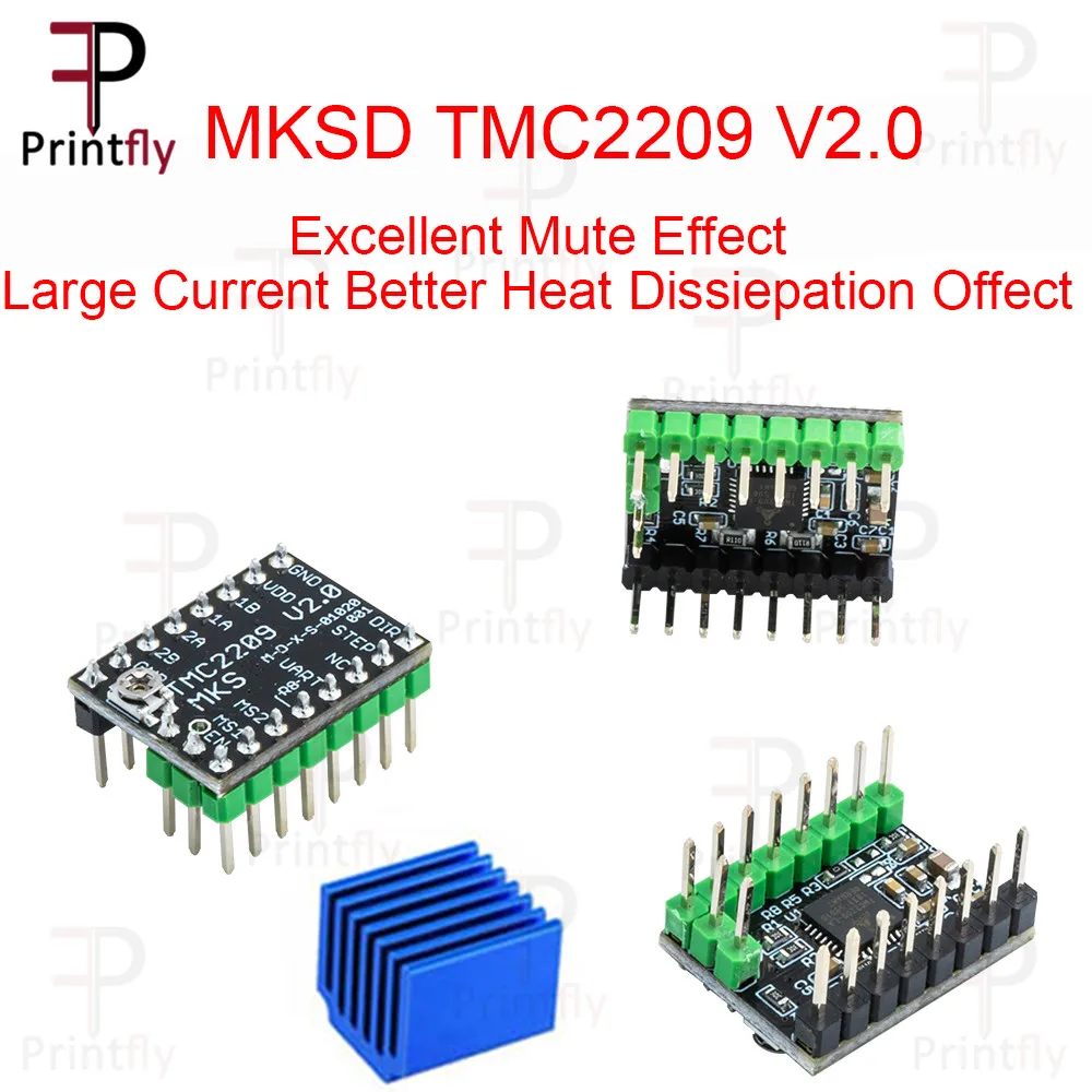 Printfly 3D printer accessories TMC2209 stepper motor drive ultra silent high current UART mode 256 subdivision