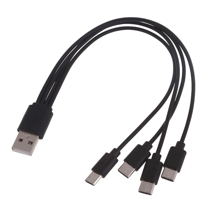 Universal Multi-Port Charging Cable: 3-in-1 USB to USB-C Adapter