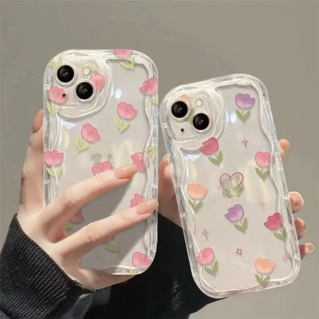 Floral Leaf Design Protective Phone Case Cover