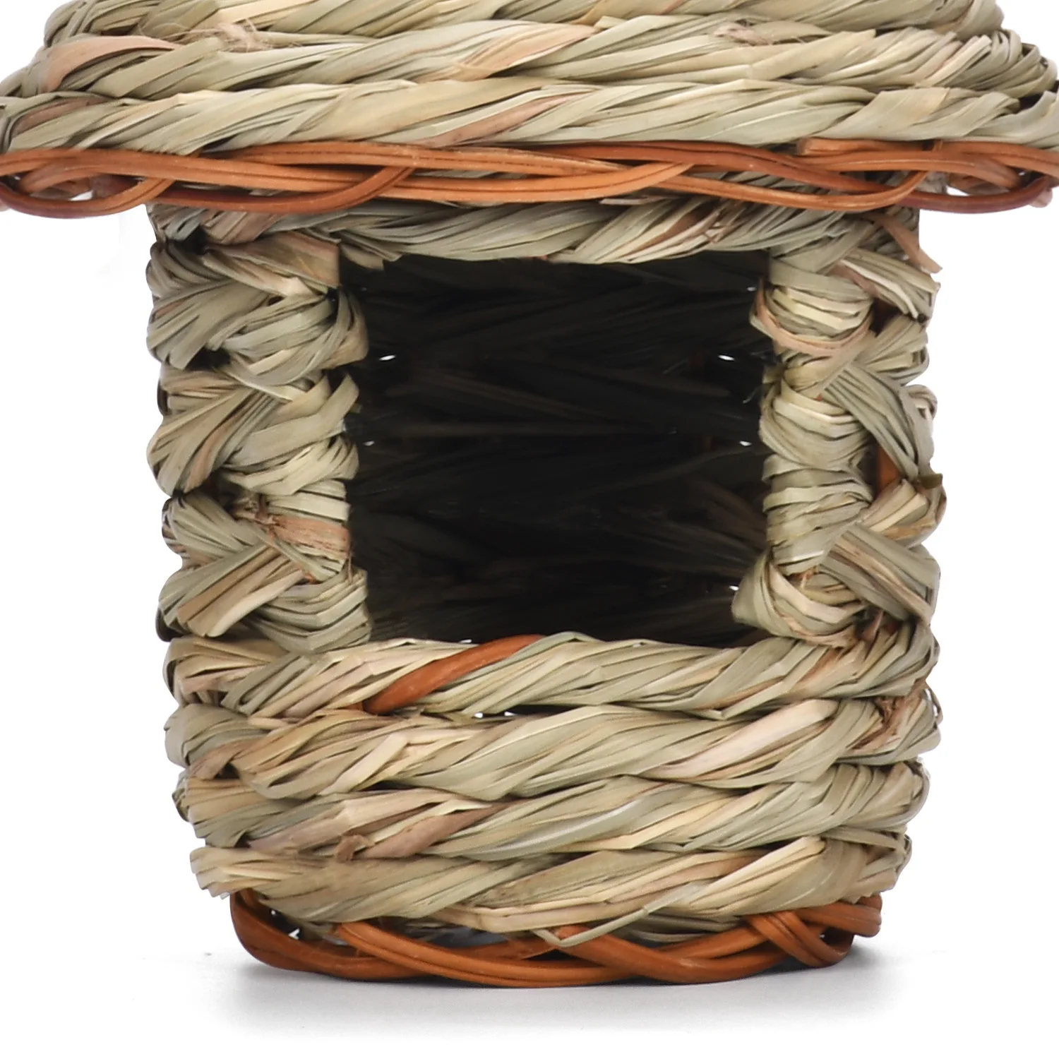 Natural grass woven bird's nest creative handmade birdcage garden decoration birdhouse pastoral style ecological birdhou Bedroom