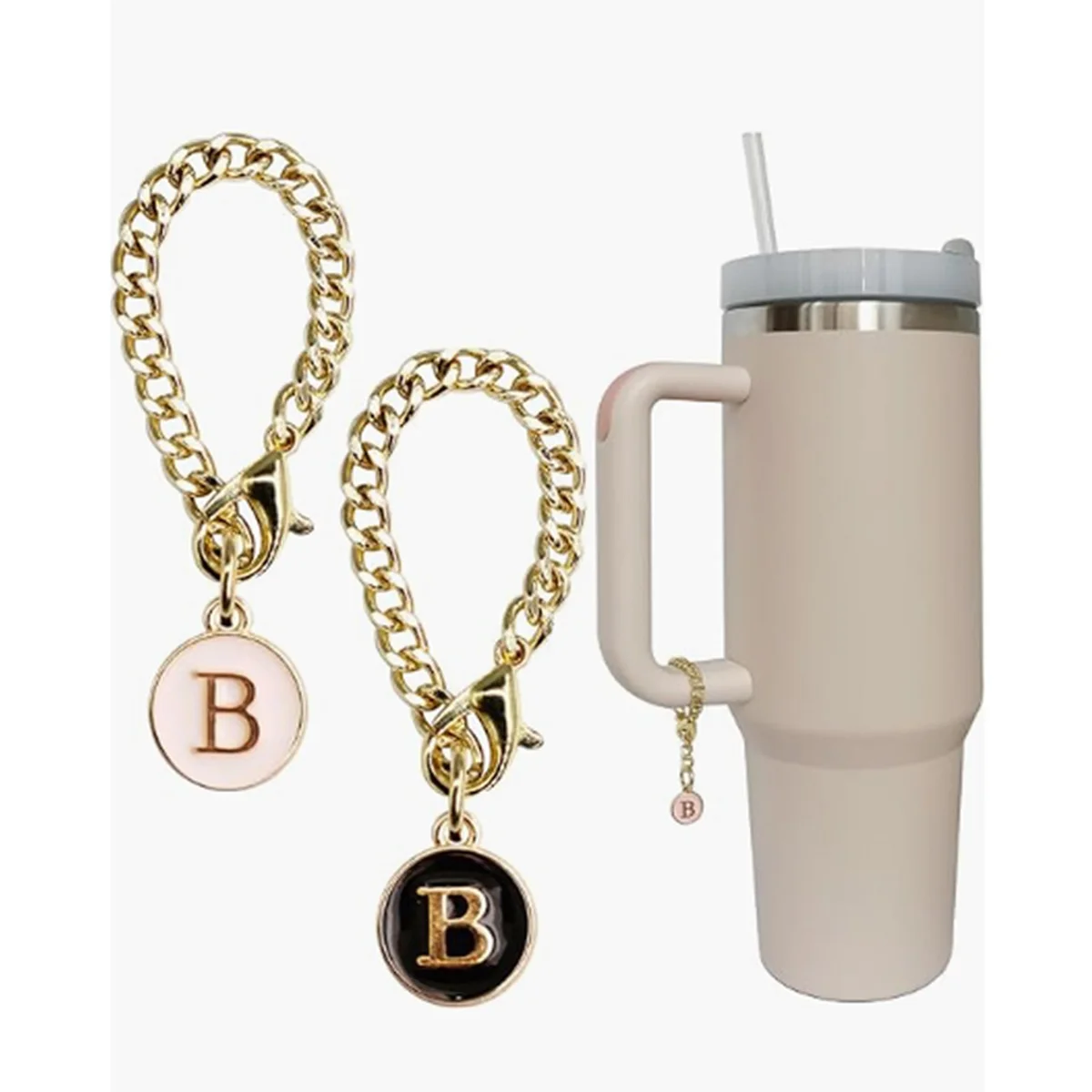 Cup Accessories Letter Accessories Cup 2Pcs Initial Name lD Personalized Handle charm Tumbler Insulated Mugs
