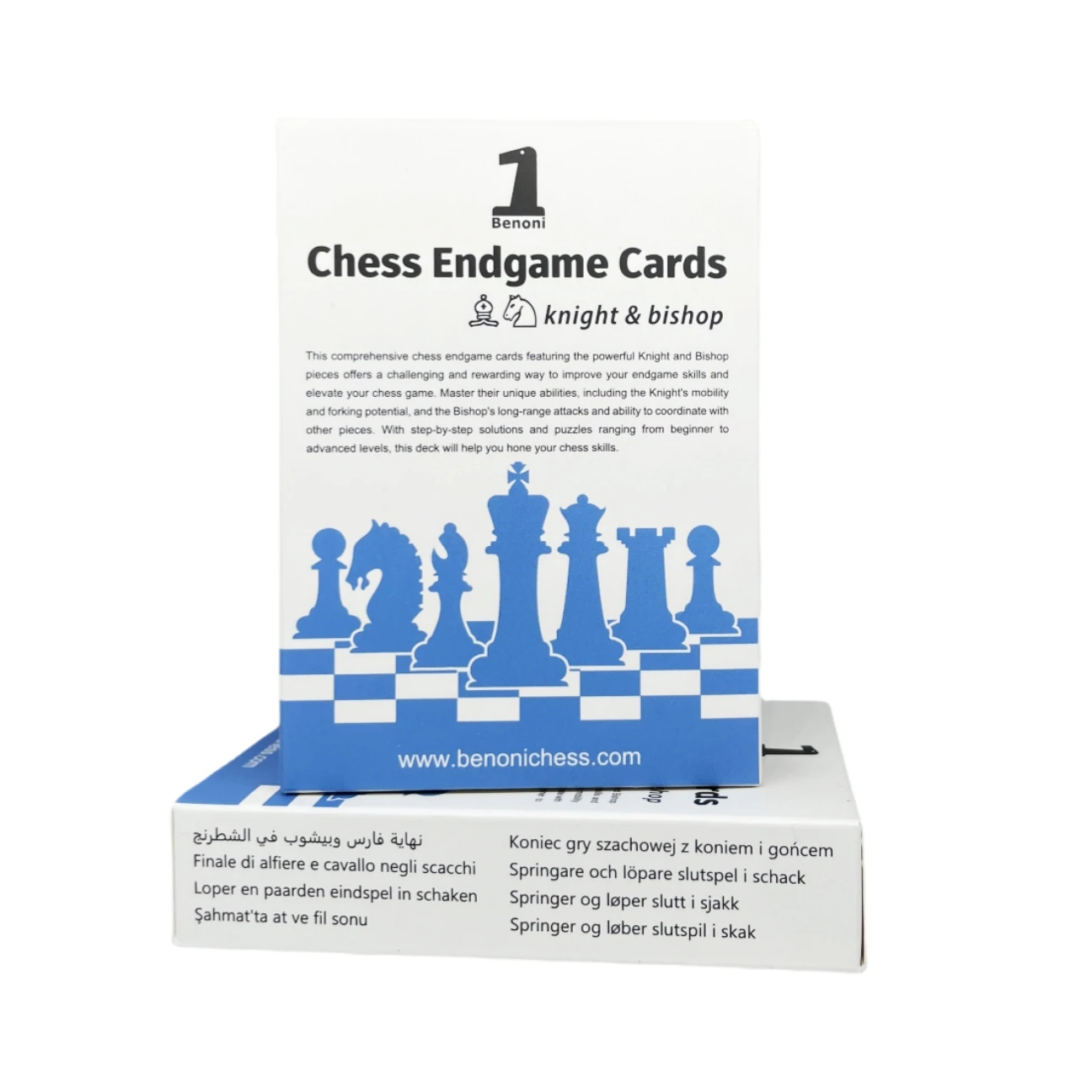 Benoni Chess Endgame Cards (Knight&bishop) &ndash; Master Chess Skills, Checkmate Tactics, Ideal Gift for Enthusiasts