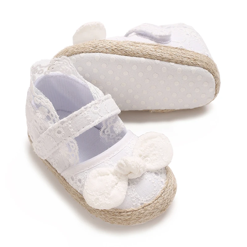 Lace Baby Girl Princess Shoes Baby Moccasins Moccas Shoes Cute Bow High Quality Cotton Comfortable 0-18M