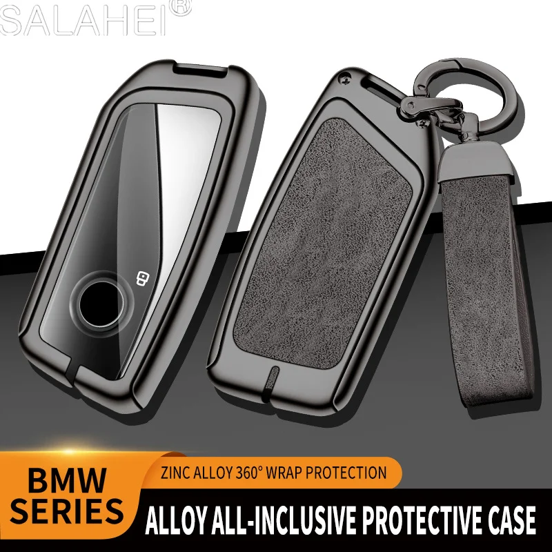 

Zinc Alloy Car Key Cover Case Holder Protector For BMW Series 7 735i 740Li X7 X1 U11 2023 I7 IX G07 LCI XM G21 F40 U06 Accessory