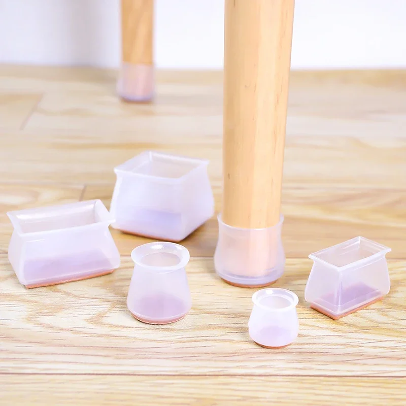Description Picture 5 of item4/8/16Pcs Chair Leg Floor Protectors Silicone Chair Leg Protectors Caps Covers Furniture Pads Sliders with Wrapped Felt Bottom