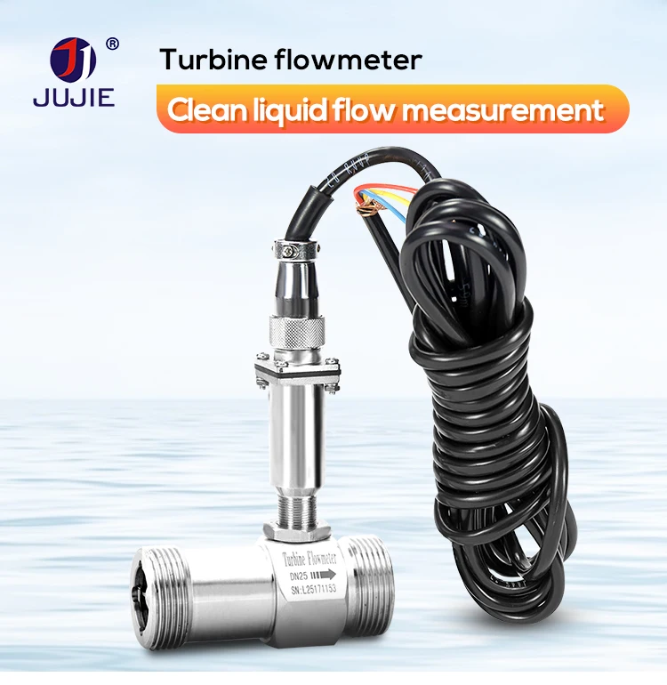 LWGY Liquid Turbine Flowmeter Tap Water Alcohol Ethanol Diesel SS304 Pipeline Fl