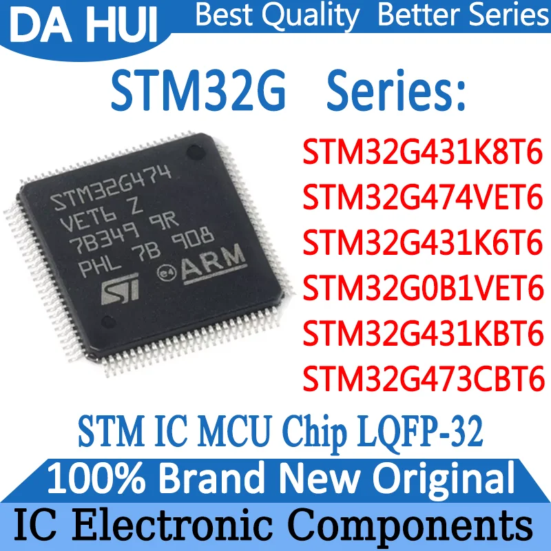 

New STM32G431K8T6 STM32G474VET6 STM32G431K6T6 STM32G0B1VET6 STM32G431KBT6 STM32G473CBT6 STM32G STM IC MCU Chip LQFP-32
