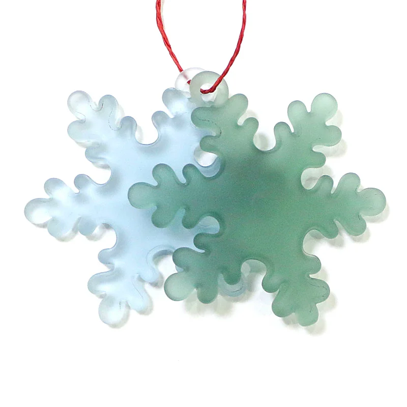 

Christmas Ornaments Frosted Craft Murano Glass Snowflake Pendant Christmas Tree Hanging Decor Supply New Year Xmas Party Gifts
