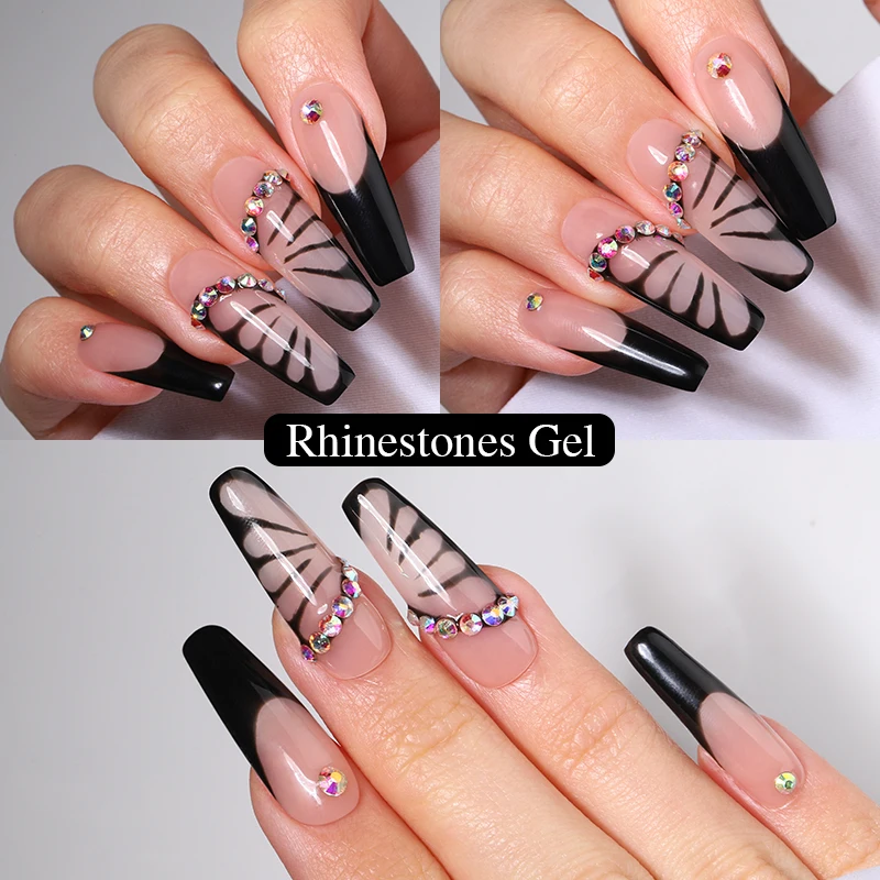 MSHARE 250g/500g Top Coat Gel No Wipe 5 In 1 Rhinestone Glue 3D Modeling Extend Nail Refill Salon Quality 3