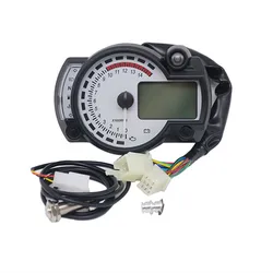 KOSO RX2N Multifunctional Motorcycle LCD Display - Tachometer & Speedometer with Fuel Meter, Adjustable 7 - Color Backlight, Max Speed 299KM/H (With sensor)