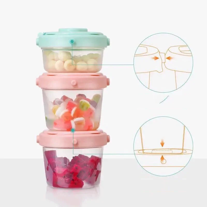 3Pcs/Set Baby Formula Milk Storage Infant Portable Milk Powder Formula Dispenser Food Container Kids Food Storage Snack Box