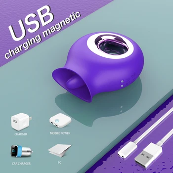 Rose Clitoral Licking Tongue Vibrator 2 in 1 Nipples Stimulator 9 Modes for Quick Orgasm Rechargeable Waterproof Vagina Oral 6