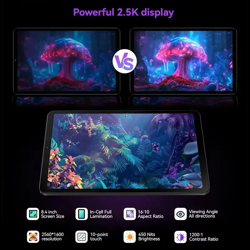 Headwolf FPad6 Android 14 Tablet G99 8-inch 2.5K IPS 16GB+128GB 6500mAh BT5.2 Widevine L1 GMS OTG Android Tablet 5