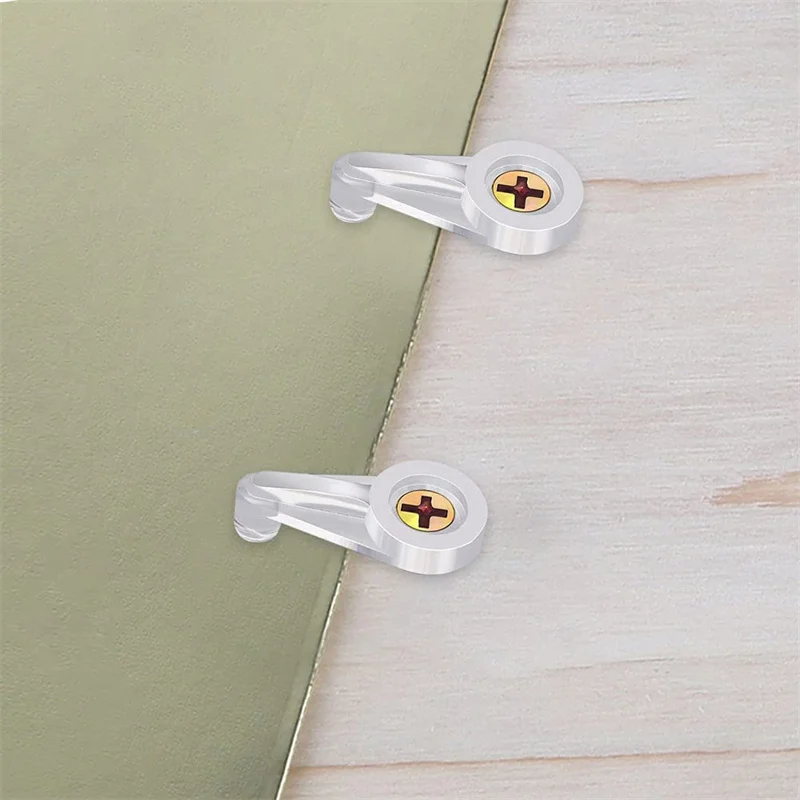 10Pcs Glass Retainer Clips Kit With Screws Different Styles Transparent Plastic Mirror Clip For Fixing Glass Bathroom Windows