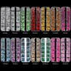 12Grids SS6-SS30 Mixed Nail Rhinestones Shiny Clear/Gold/Pink/Blue Diamond Flat-back Nail Gems Glass Stones Nails Decoration 6