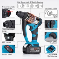 Brushless Cordless Electric Drill Rotary Hammer 4 Modes Drill Demolition Hammer Rechargeable Power Tool for Makita 18V Battery 2