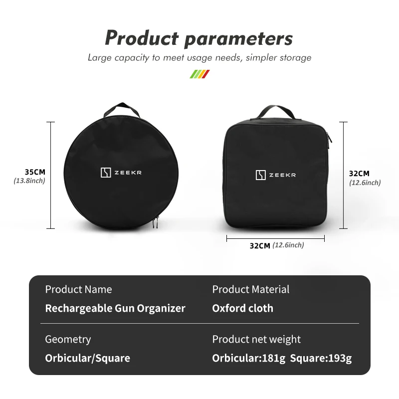 Waterproof Car Logo Charging Cable Organizer Bag