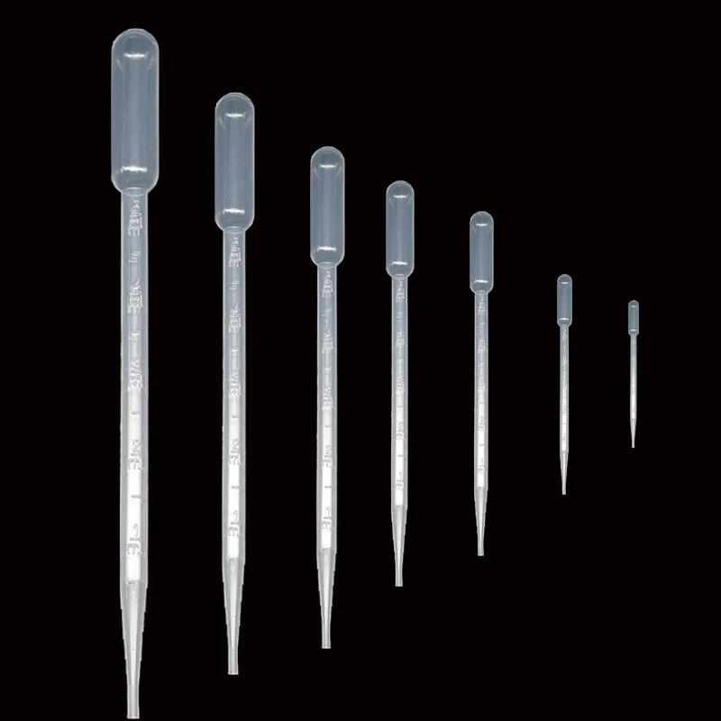 10pc 0.2 / 0.5 / 1/2/3/5 / 10ML Transparent Pipette Disposable Safety Plastic Dropper Pipette Type Pipette Education Supplies