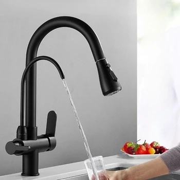 ก๊อกน้ําห้องครัวเชิงพาณิชย์พร้อมเครื่องพ่นสารเคมีแบบดึงลงฟังก์ชั่นคู่, ก๊อกน้ําเครื่องกรองน้ํา 3 ใน 1, ก๊อกน้ําผสมพร้อมท่อ 1