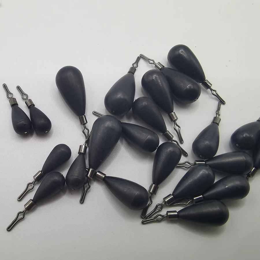 3pcs Tungsten Fishing Weight Teardrop Drop Shot Sinker Fishing Sinkers
