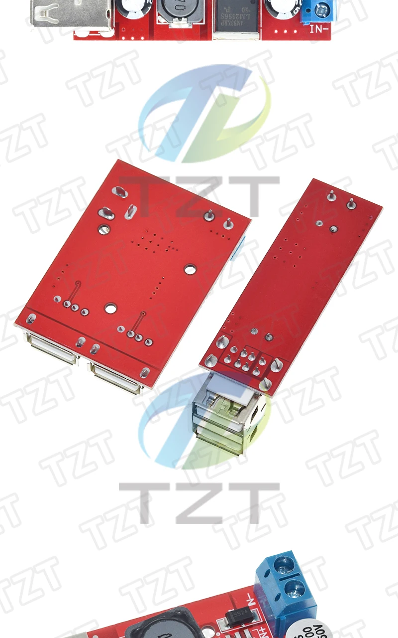 TZT 1/3PCS DC 6V-40V Zu 5V 3A Doppel USB Ladung DC-DC Step-down Converter Modul für Fahrzeug Ladegerät LM2596 Dual USB – Detail 6