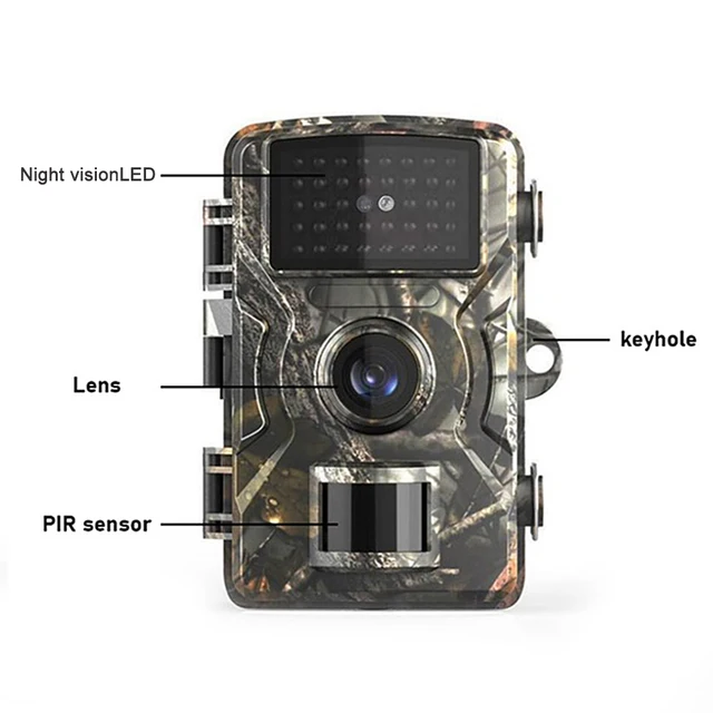 Mini Trail Camera 16MP 1080P Wildlife Scouting Camera with 12M Night Vision Motion Sensor IP66 Waterproof