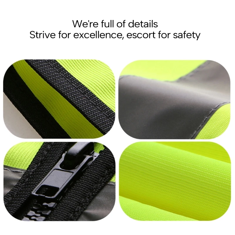 High Visibility Reflective Vest Yellow Reflective Vest Lightweight Breathable for Car Safety Stay Safe on the Road