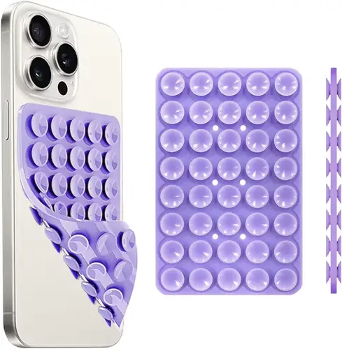 Silicone Suction Cup Phone Case Mount Double Sided Hands-Free Strong Grip Holder for Selfies and Videos for iPhone Android - Image 11