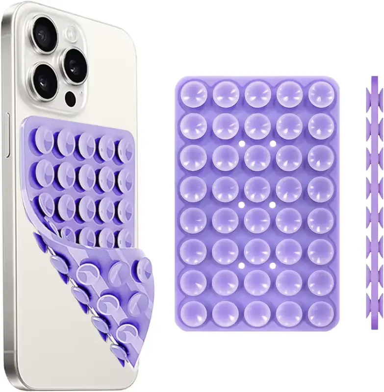 Silicone Suction Cup Phone Case Mount Double Sided Hands-Free Strong Grip Holder for Selfies and Videos for iPhone Android - Image 11