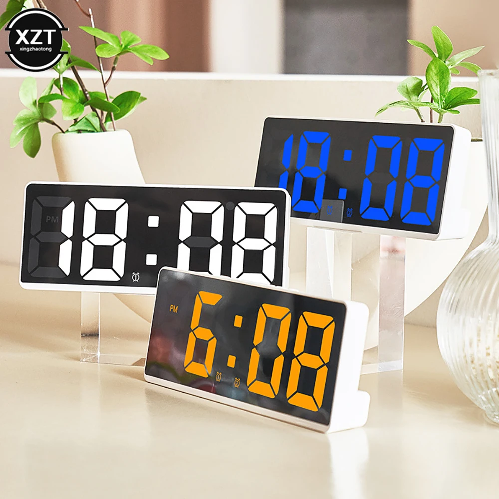 Tischuhr Digital Wecker Led Smart LED Uhren Voice Control Digitale