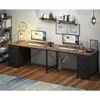 110" 2 Person Desk with 8 Drawers, Large Writing Home Office Desks with Outlets, I Shaped Workstation Double Desk Drawer Organi 3